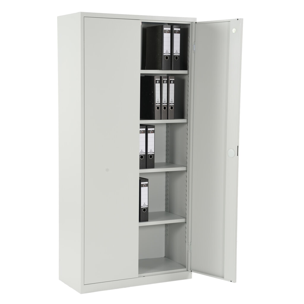HEMMDAL Armoire à portes battantes HF-ST, 5 HC, HxlxP 1 950 x 920 x 420 mm, tablettes galvanisées, gris clair N° de l'image du produit 8 : HEMMDAL Armoire à portes battantes HF-ST, 5 HC, HxlxP 1 950 x 920 x 420 mm, tablettes galvanisées, gris clair