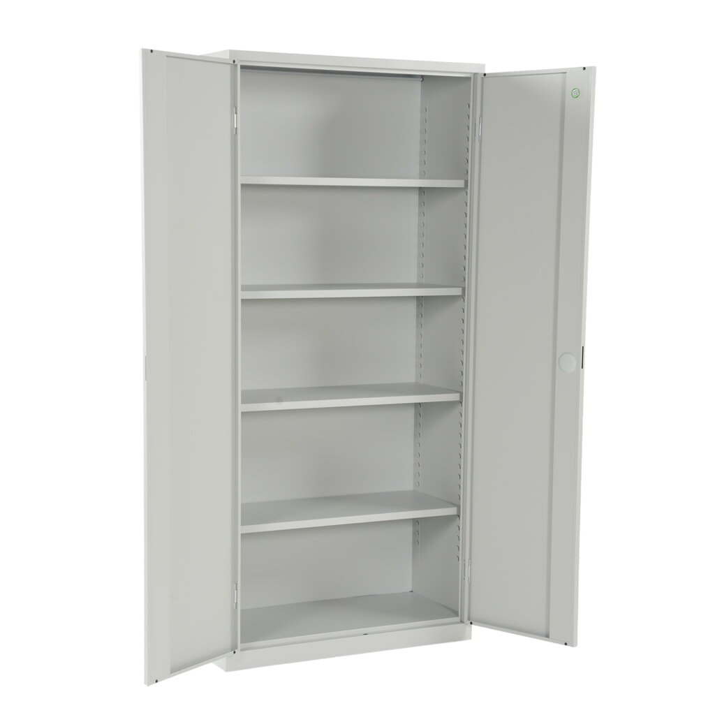 HEMMDAL Armoire à portes battantes HF-ST, 5 HC, HxlxP 1 950 x 920 x 420 mm, tablettes galvanisées, gris clair N° de l'image du produit 9 : HEMMDAL Armoire à portes battantes HF-ST, 5 HC, HxlxP 1 950 x 920 x 420 mm, tablettes galvanisées, gris clair