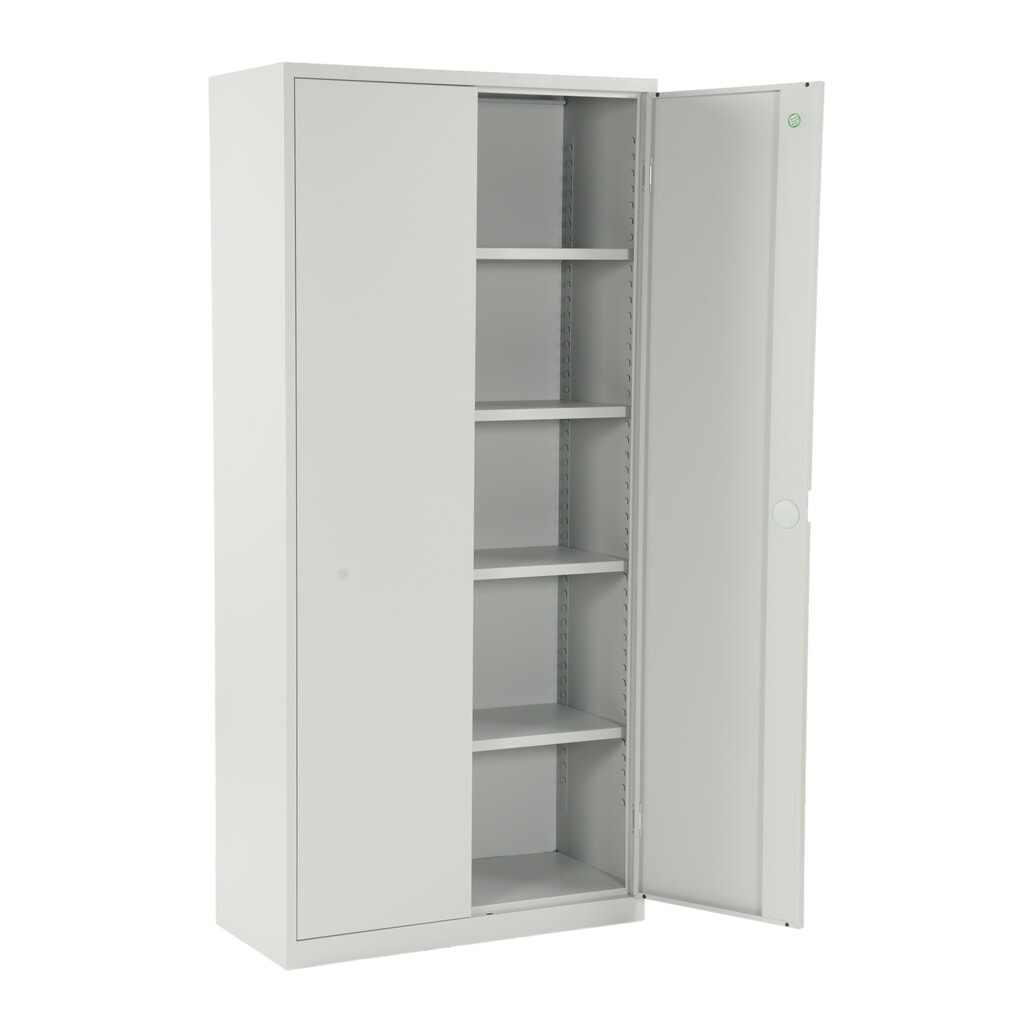 HEMMDAL Armoire à portes battantes HF-ST, 5 HC, HxlxP 1 950 x 920 x 420 mm, tablettes galvanisées, gris clair N° de l'image du produit 10 : HEMMDAL Armoire à portes battantes HF-ST, 5 HC, HxlxP 1 950 x 920 x 420 mm, tablettes galvanisées, gris clair