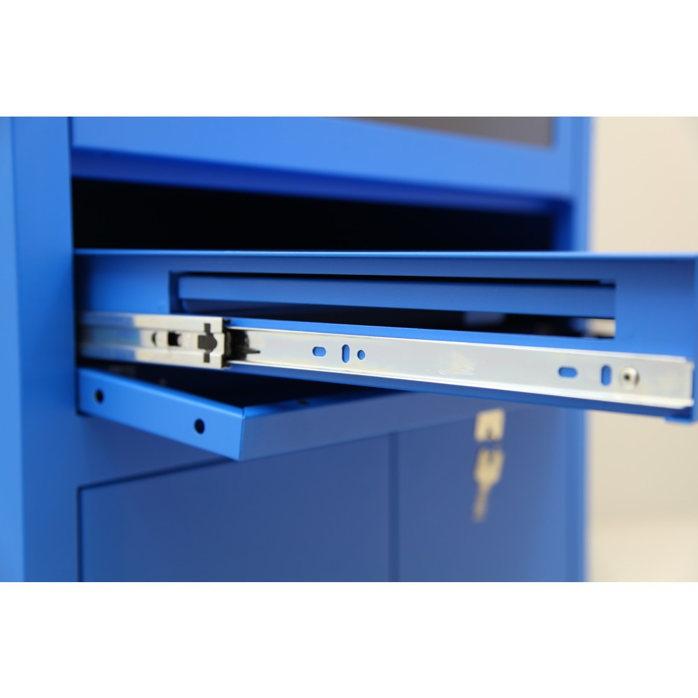 Numéro de l'image du produit 4: HEMMDAL Armoire informatique mobile HCS-1, HxlxP 1 750 x 650 x 550 mm, bleu gentiane