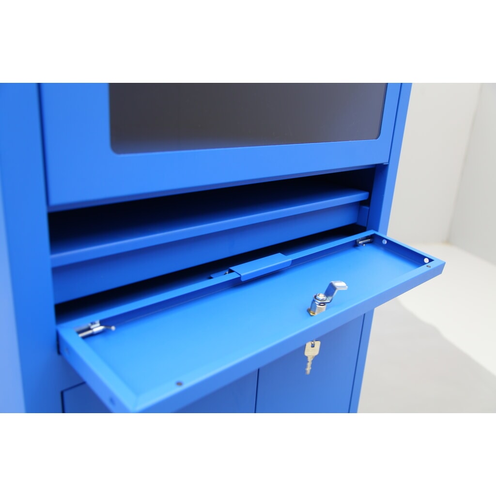 N° de l'image du produit 7 : HEMMDAL Armoire informatique mobile HCS-1, HxlxP 1 750 x 650 x 550 mm, bleu gentiane