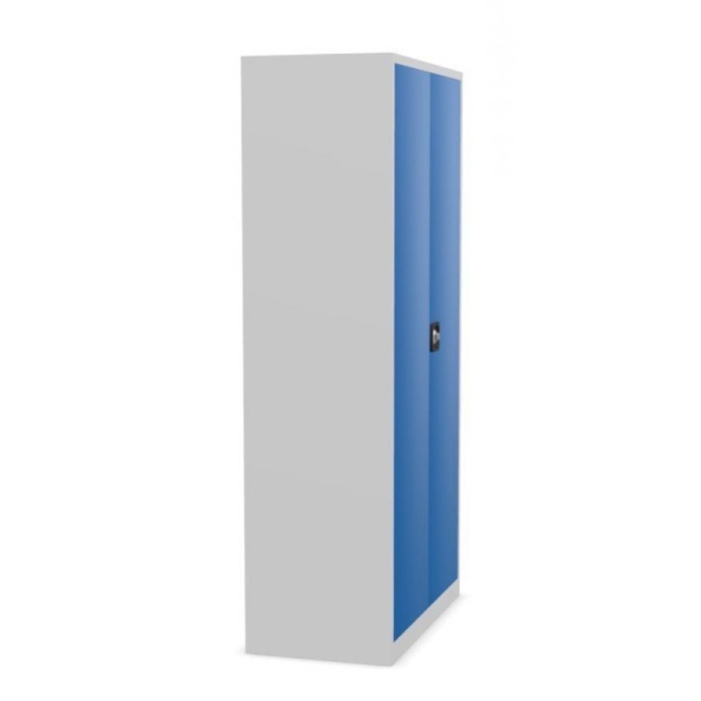 Numéro de l'image du produit 5: HEMMDAL Armoire universelle HUS-1, serrure à cylindre à pêne tournant, 4,5 HC, HxlxP 1 800 x 800 x 380 mm, tablettes galvanisées, gris clair / bleu gentiane