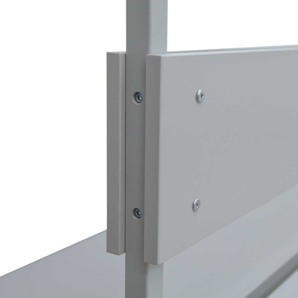 Numéro de l'image du produit 2: HEMMDAL Banc de vestiaire HUB-1, utilisable des 2 côtés, avec barre à patères et grille porte-chaussures, longueur 1 000 mm