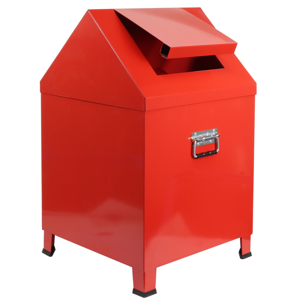 HEMMDAL Caisse à bourre de laine, HxlxP 680 x 400 x 400 mm, rouge feu N° de l'image du produit 2 : HEMMDAL Caisse à bourre de laine, HxlxP 680 x 400 x 400 mm, rouge feu