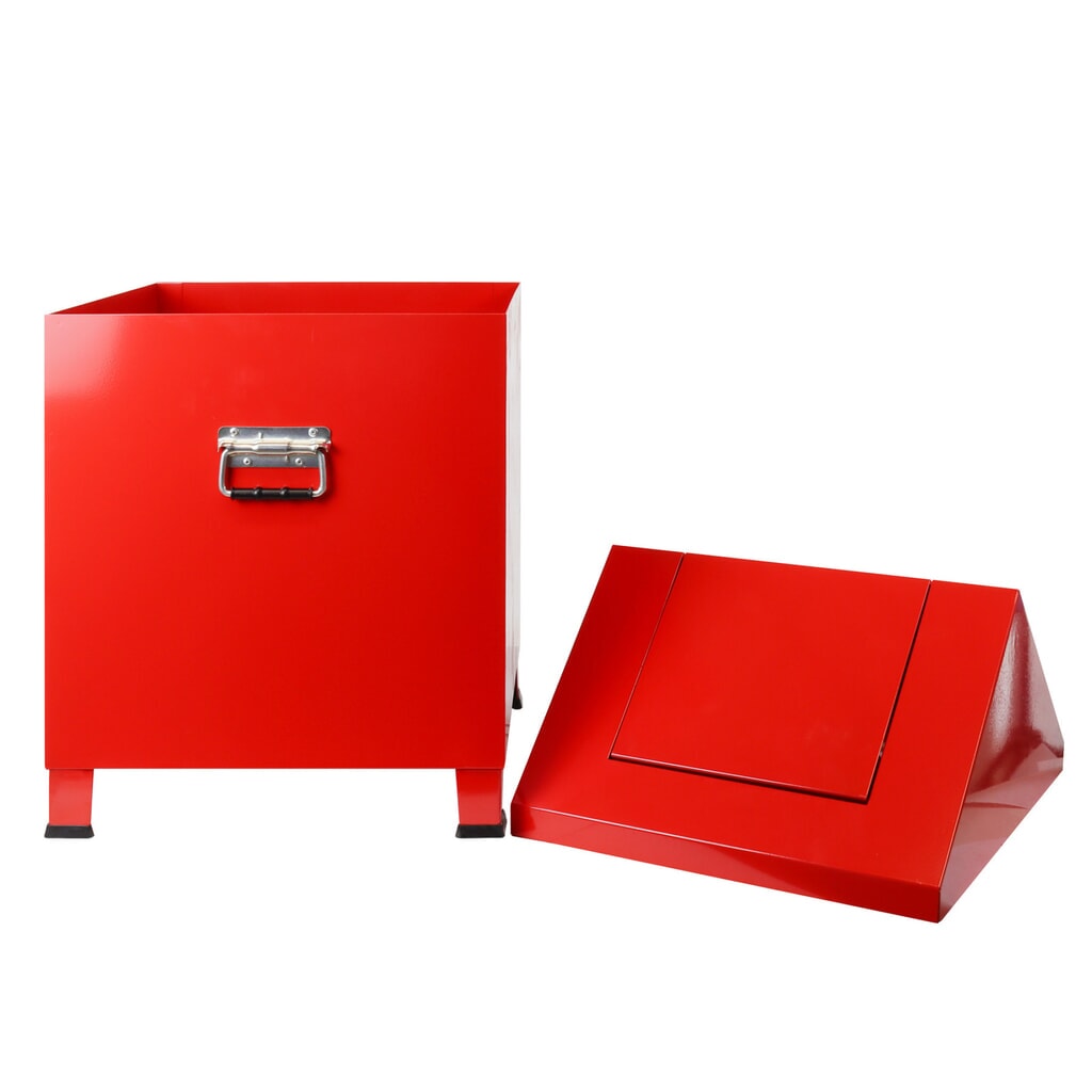 HEMMDAL Caisse à bourre de laine, HxlxP 680 x 400 x 400 mm, rouge feu N° de l'image du produit 7 : HEMMDAL Caisse à bourre de laine, HxlxP 680 x 400 x 400 mm, rouge feu
