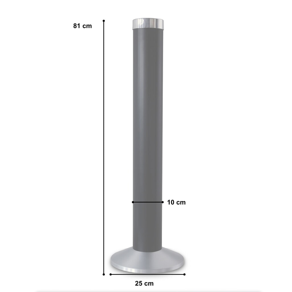 N° de l'image du produit 3 : Cendrier sur colonne HEMMDAL en aluminium, noir