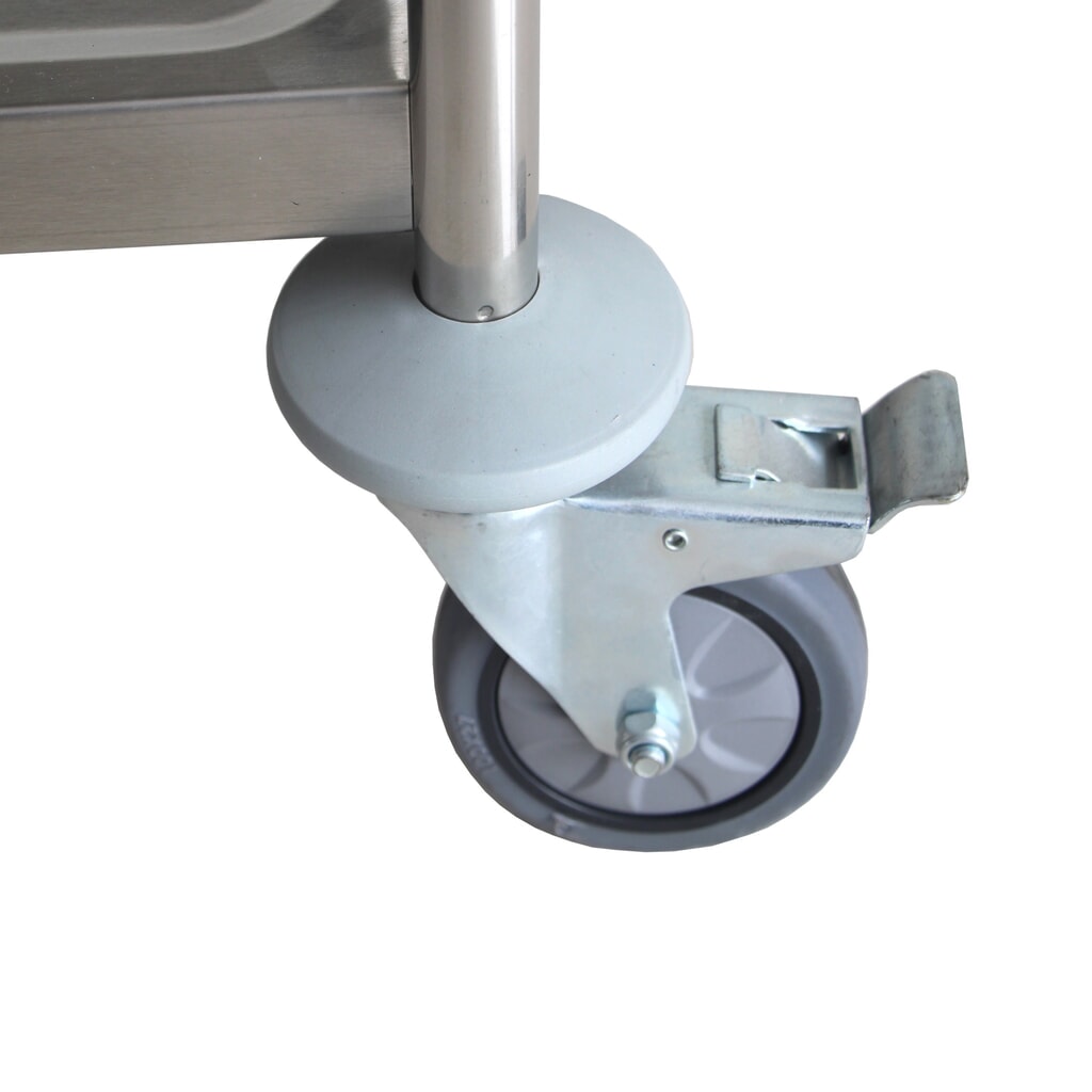 Chariot de service en acier inoxydable HEMMDAL, 2 niveaux N° de l'image du produit 5 : Chariot de service en acier inoxydable HEMMDAL, 2 niveaux