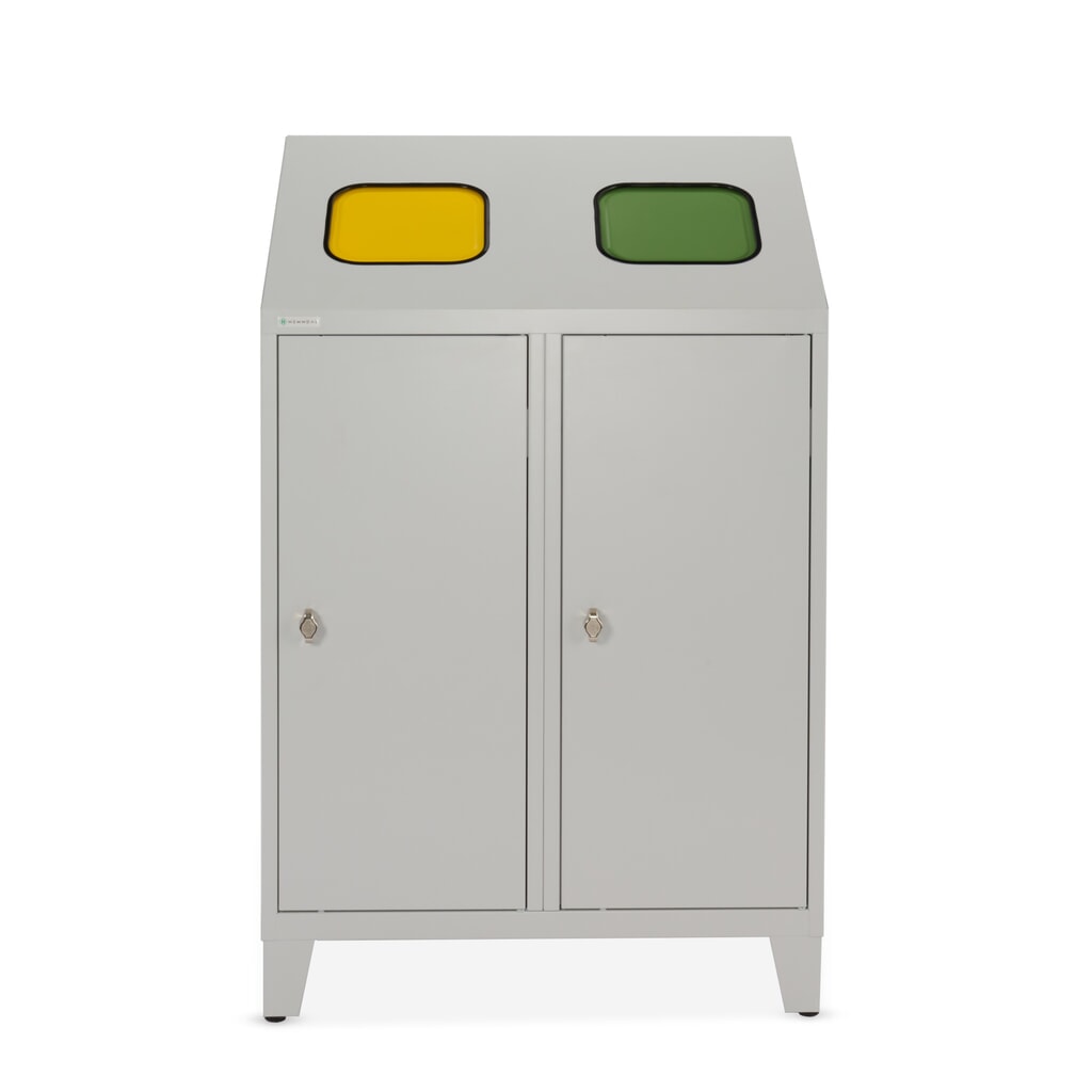 HEMMDAL Collecteur de déchets de recyclage Duo, avec 2 supports de sac, 120 litres chacun N° de l'image du produit 3 : HEMMDAL Collecteur de déchets de recyclage Duo, avec 2 supports de sac, 120 litres chacun
