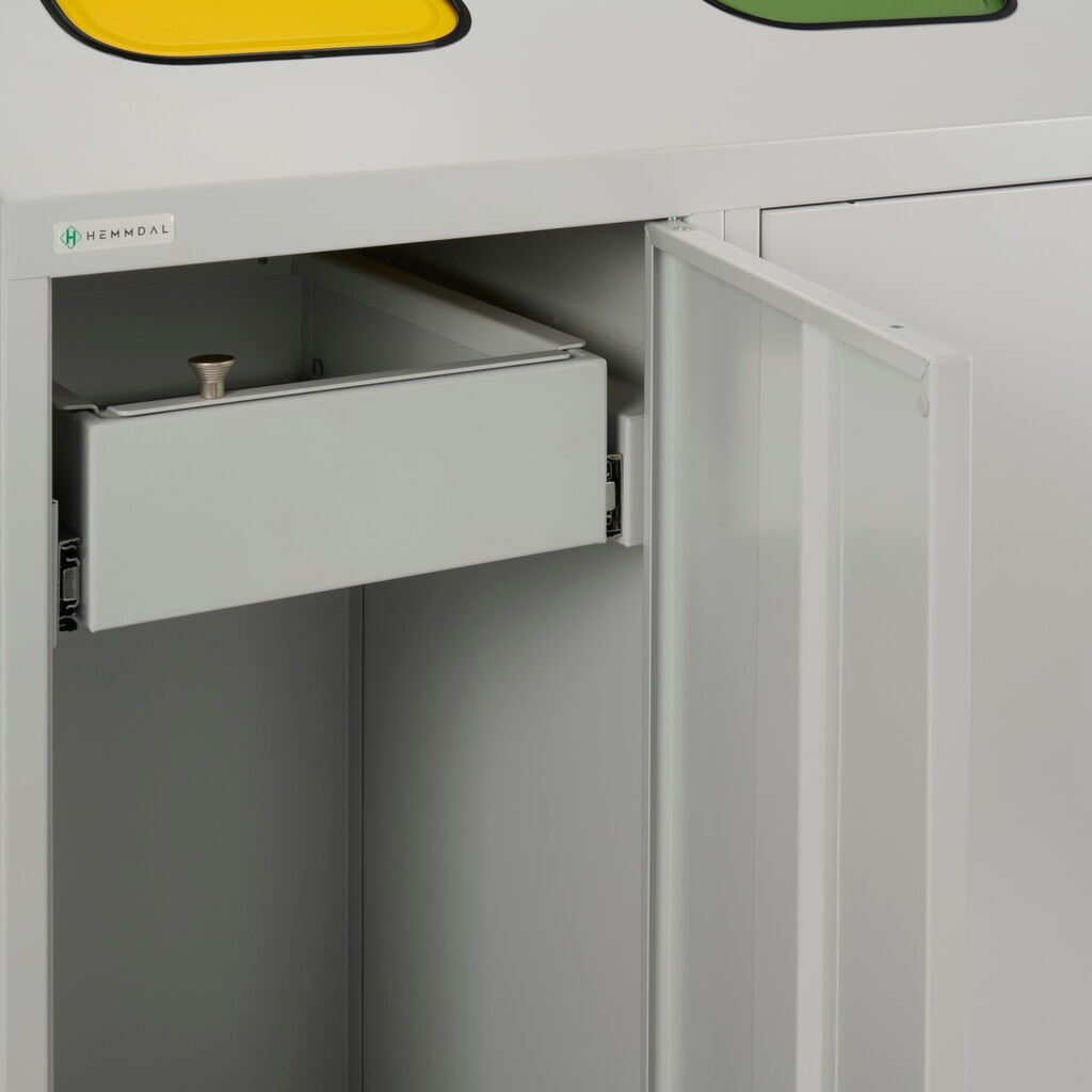 HEMMDAL Collecteur de déchets de recyclage Duo, avec 2 supports de sac, 120 litres chacun N° de l'image du produit 5 : HEMMDAL Collecteur de déchets de recyclage Duo, avec 2 supports de sac, 120 litres chacun