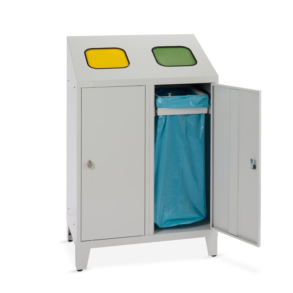 HEMMDAL Collecteur de déchets de recyclage Duo, avec 2 supports de sac, 120 litres chacun N° de l'image du produit 6 : HEMMDAL Collecteur de déchets de recyclage Duo, avec 2 supports de sac, 120 litres chacun