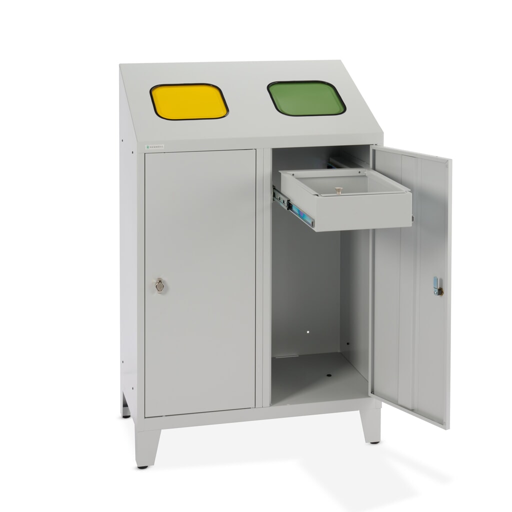 HEMMDAL Collecteur de déchets de recyclage Duo, avec 2 supports de sac, 120 litres chacun N° de l'image du produit 9 : HEMMDAL Collecteur de déchets de recyclage Duo, avec 2 supports de sac, 120 litres chacun