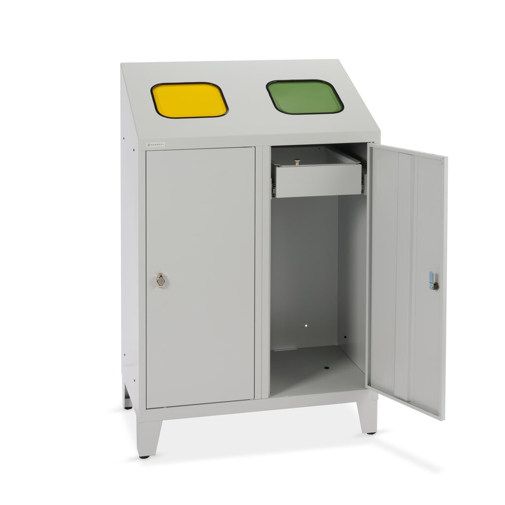HEMMDAL Collecteur de déchets de recyclage Duo, avec 2 supports de sac, 120 litres chacun N° de l'image du produit 10 : HEMMDAL Collecteur de déchets de recyclage Duo, avec 2 supports de sac, 120 litres chacun