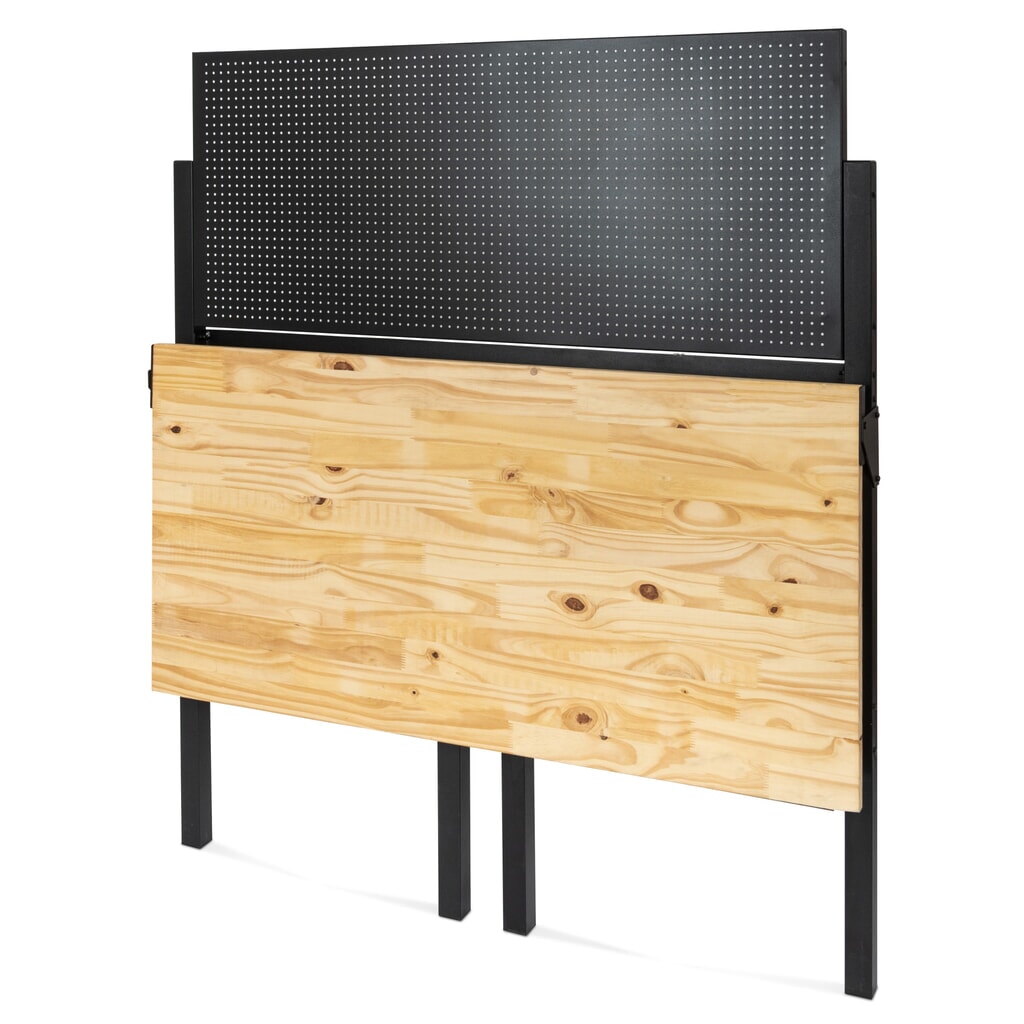HEMMDAL Établi, pliable, capacité de charge 150 kg, paroi perforée avec 10 crochets N° de l'image du produit 7 : HEMMDAL Établi, pliable, capacité de charge 150 kg, paroi perforée avec 10 crochets