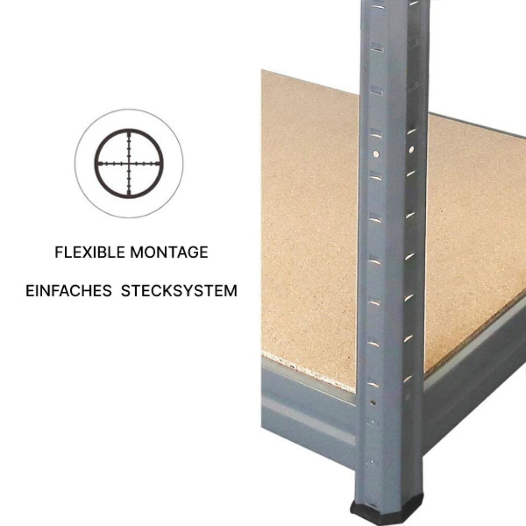 HEMMDAL Rayonnage pour charges lourdes Type M, gris graphite – 180 x 120 x 45 cm – jusqu'à 1 000 kg N° de l'image du produit 4 : HEMMDAL Rayonnage pour charges lourdes Type M, gris graphite – 180 x 120 x 45 cm – jusqu'à 1 000 kg