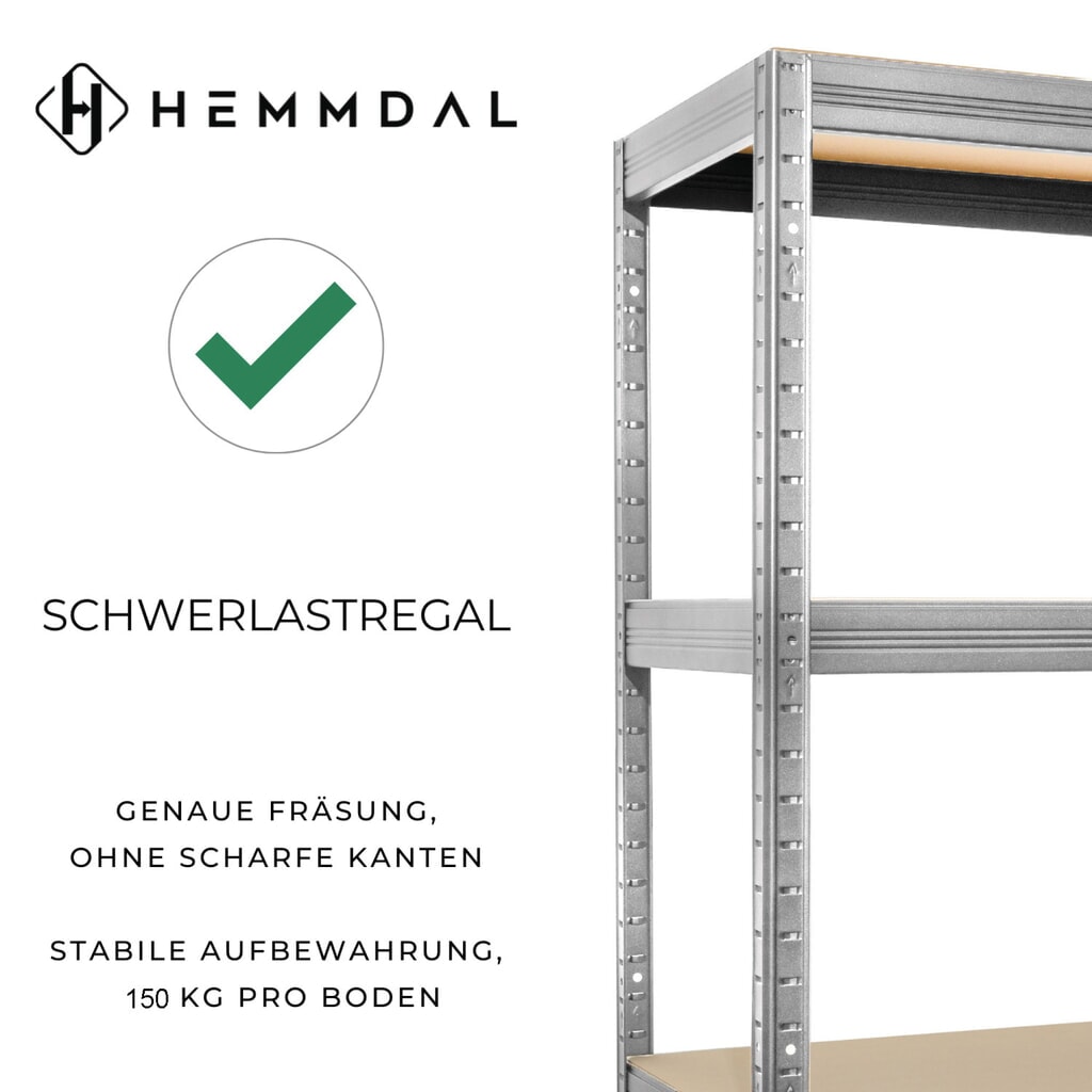 HEMMDAL Rayonnage pour charges lourdes Type M, gris graphite – 180 x 120 x 45 cm – jusqu'à 1 000 kg N° de l'image du produit 5 : HEMMDAL Rayonnage pour charges lourdes Type M, gris graphite – 180 x 120 x 45 cm – jusqu'à 1 000 kg