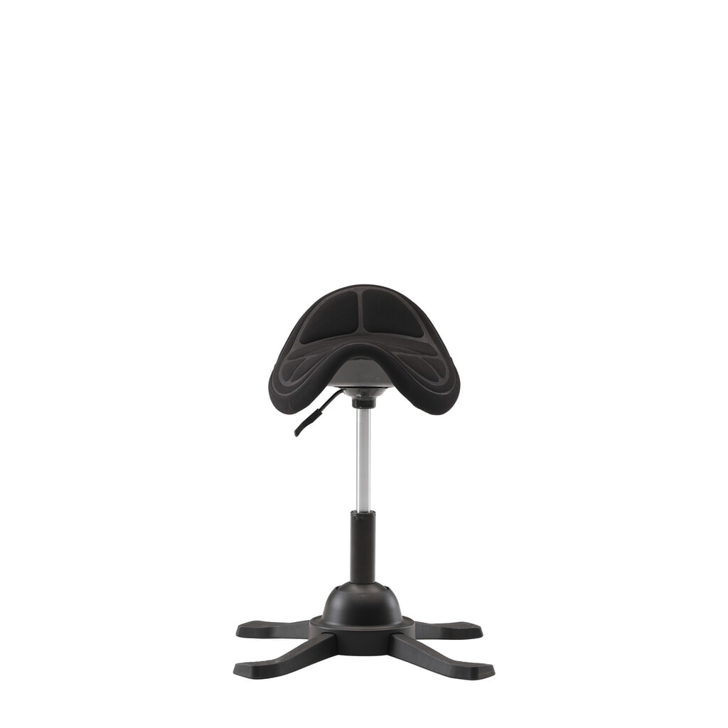 Tabouret-selle pivotant HEMMDAL, assise rembourrée, hauteur d'assise 480-660 mm, patins N° de l'image du produit 3 : Tabouret-selle pivotant HEMMDAL, assise rembourrée, hauteur d'assise 480-660 mm, patins