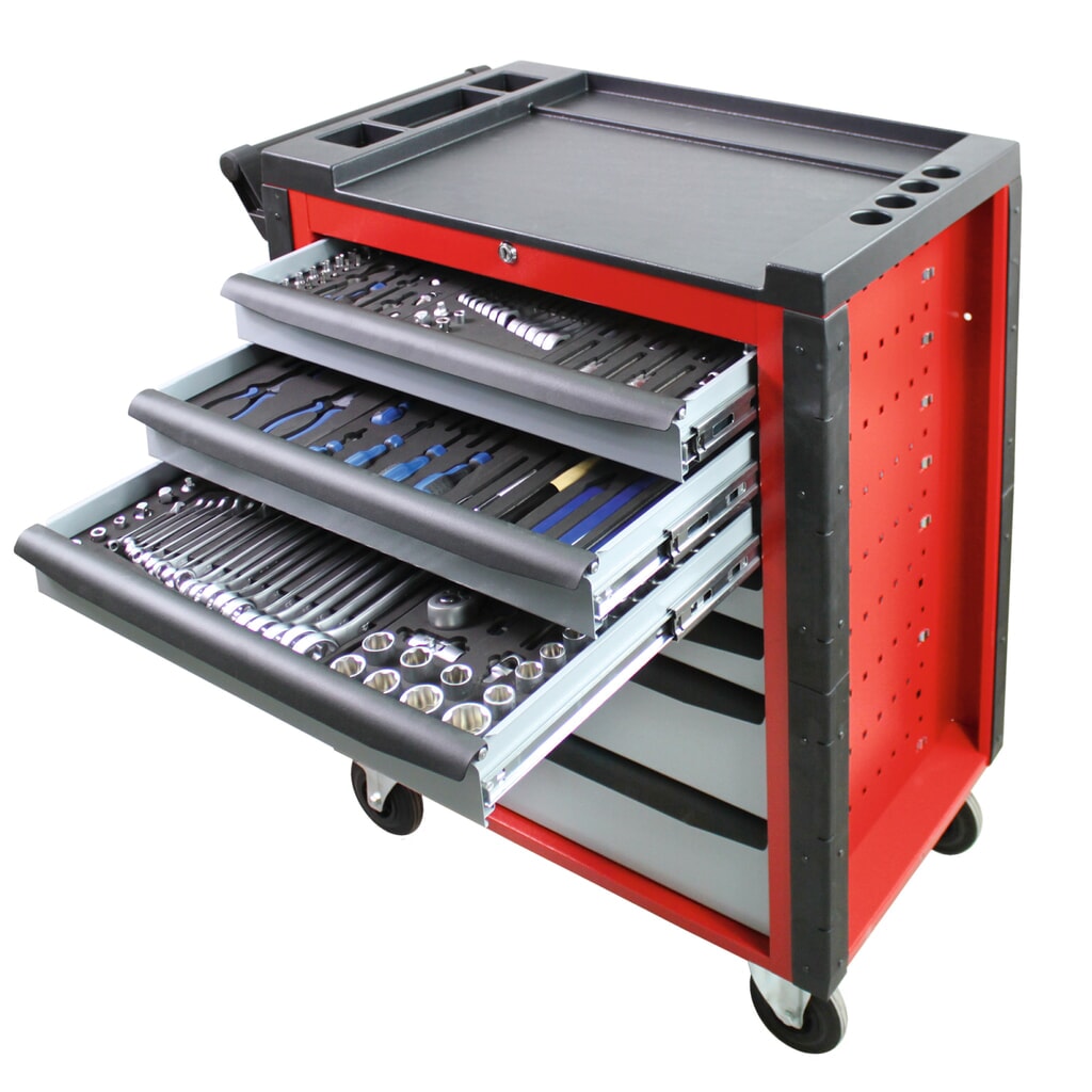 N° de l'image du produit 1 : HEMMDAL Servante d'atelier, avec assortiment d'outils de 190 pièces