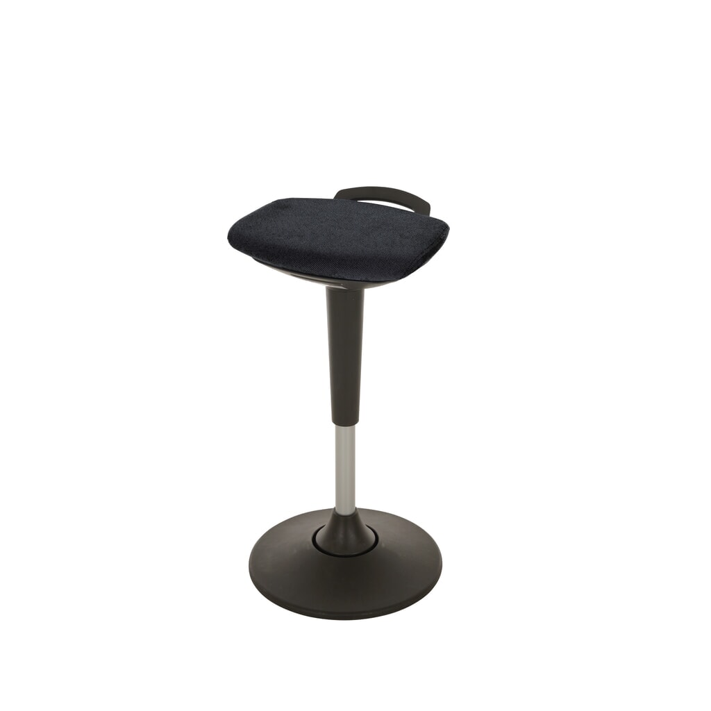Illustration du produit: Tabouret assis-debout HEMMDAL, assise rembourrée + poignée, hauteur d'assise 600-840 mm, pied à base ronde
