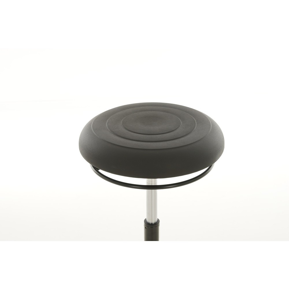 Numéro de l'image du produit 2: Tabouret assis-debout HEMMDAL, siège pivotant en PU, hauteur d'assise 510-700 mm, pied à base ronde