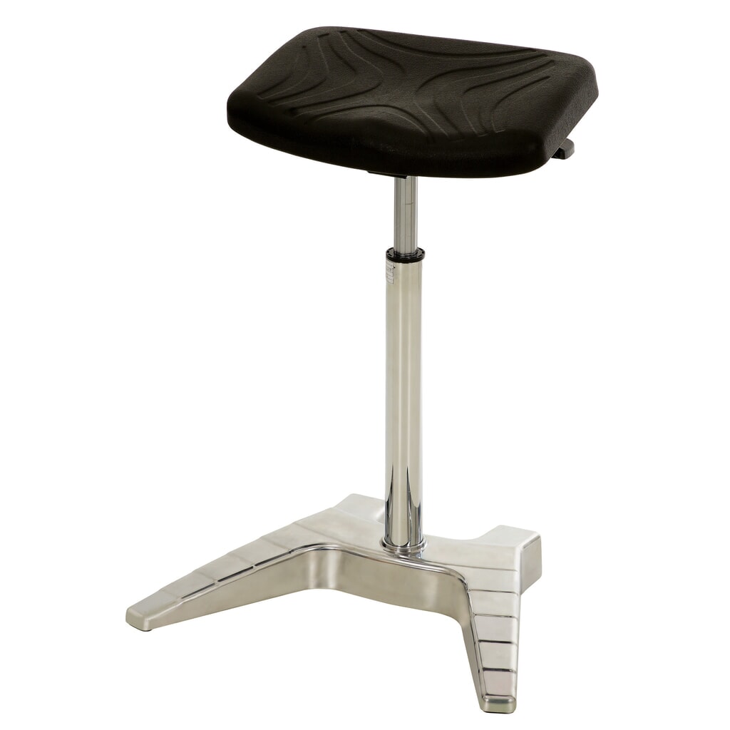 Tabouret assis-debout XXL HEMMDAL, siège PU extra-large + poignée, hauteur d'assise 700-880 mm Illustration du produit: Tabouret assis-debout XXL HEMMDAL, siège PU extra-large + poignée, hauteur d'assise 700-880 mm