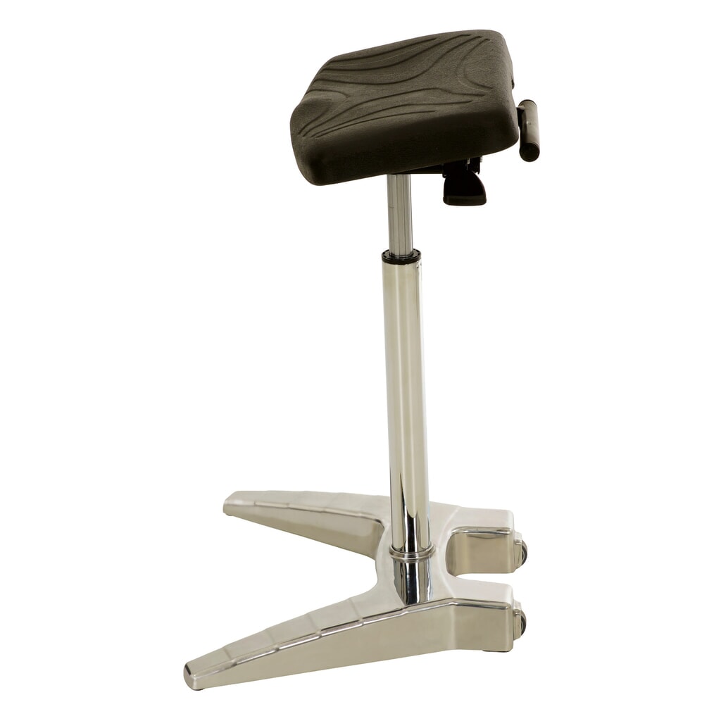 Tabouret assis-debout XXL HEMMDAL, siège PU extra-large + poignée, hauteur d'assise 700-880 mm N° de l'image du produit 3 : Tabouret assis-debout XXL HEMMDAL, siège PU extra-large + poignée, hauteur d'assise 700-880 mm