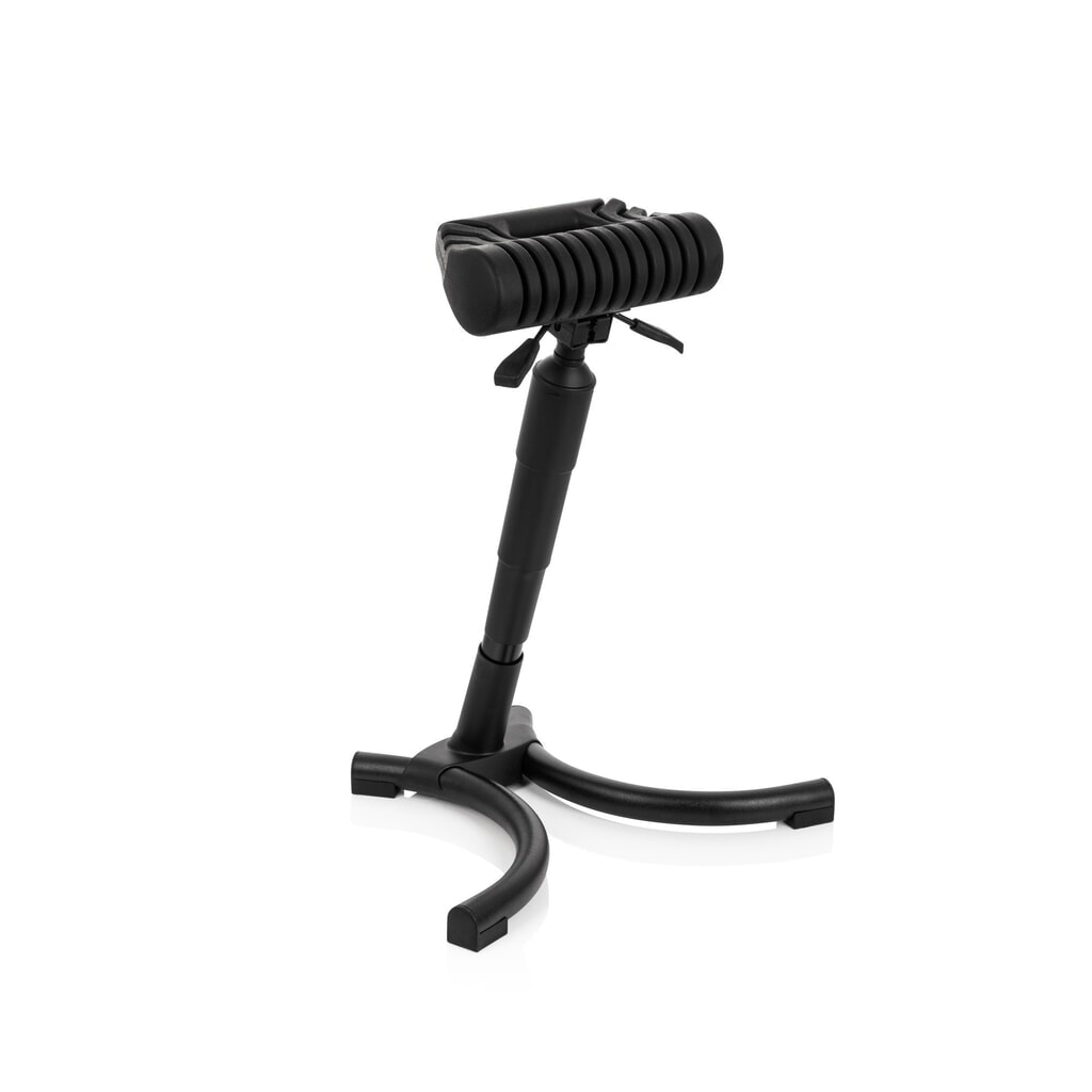 Assis debout / siège de travail hjh OFFICE TOP WORK 33 mousse PU, structure métallique, noir N° de l'image du produit 7 : Assis debout / siège de travail hjh OFFICE TOP WORK 33 mousse PU, structure métallique, noir