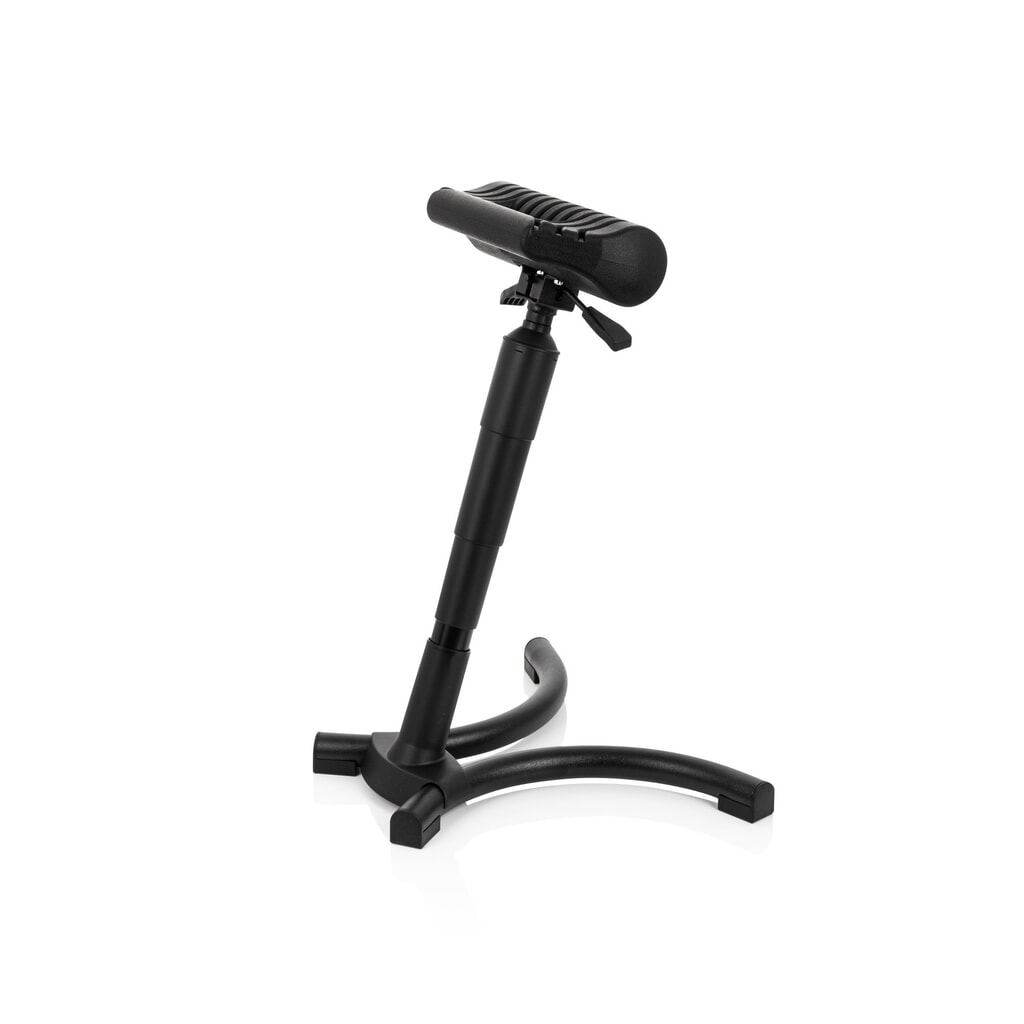 Assis debout / siège de travail hjh OFFICE TOP WORK 33 mousse PU, structure métallique, noir N° de l'image du produit 9 : Assis debout / siège de travail hjh OFFICE TOP WORK 33 mousse PU, structure métallique, noir