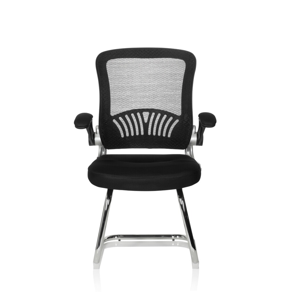 N° de l'image du produit 1 : Chaise-visiteur / chaise de réunion hjh OFFICE FLYER PRO V maille, noir
