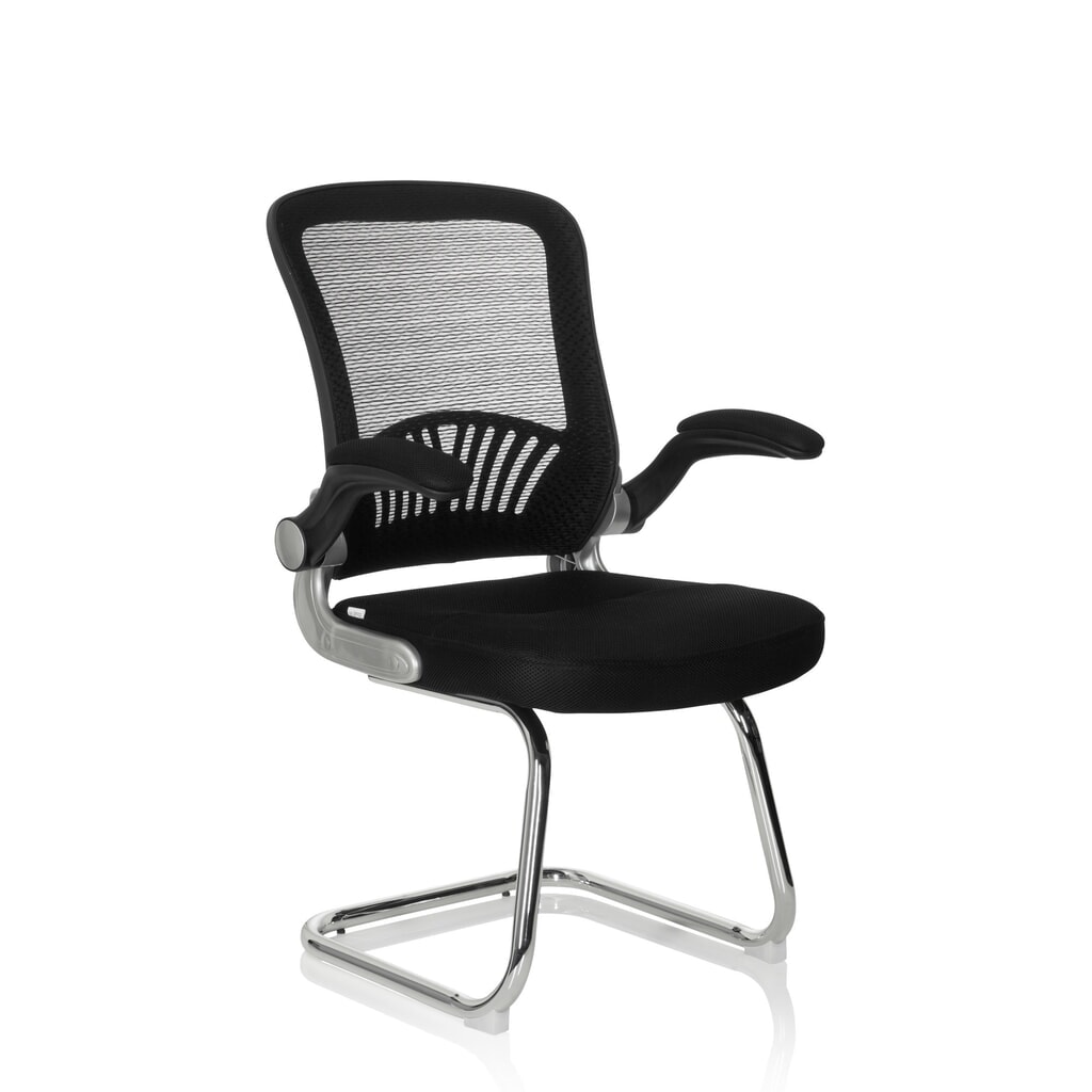 Chaise-visiteur / chaise de réunion hjh OFFICE FLYER PRO V maille, noir N° de l'image du produit 4 : Chaise-visiteur / chaise de réunion hjh OFFICE FLYER PRO V maille, noir