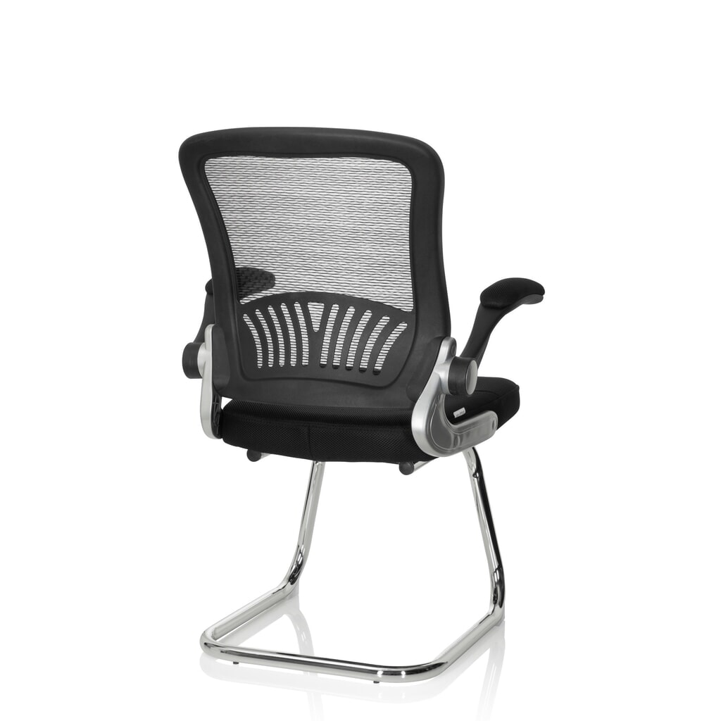 N° de l'image du produit 8 : Chaise-visiteur / chaise de réunion hjh OFFICE FLYER PRO V maille, noir