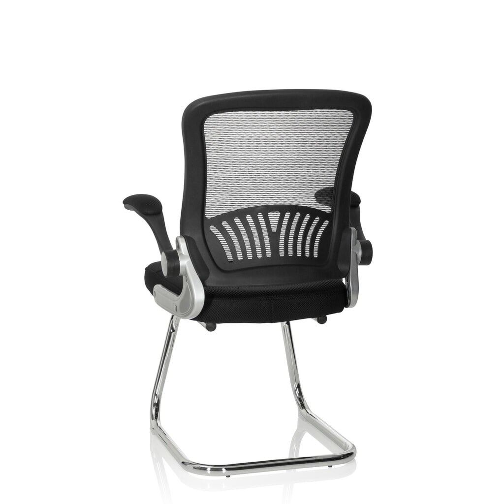 N° de l'image du produit 9 : Chaise-visiteur / chaise de réunion hjh OFFICE FLYER PRO V maille, noir