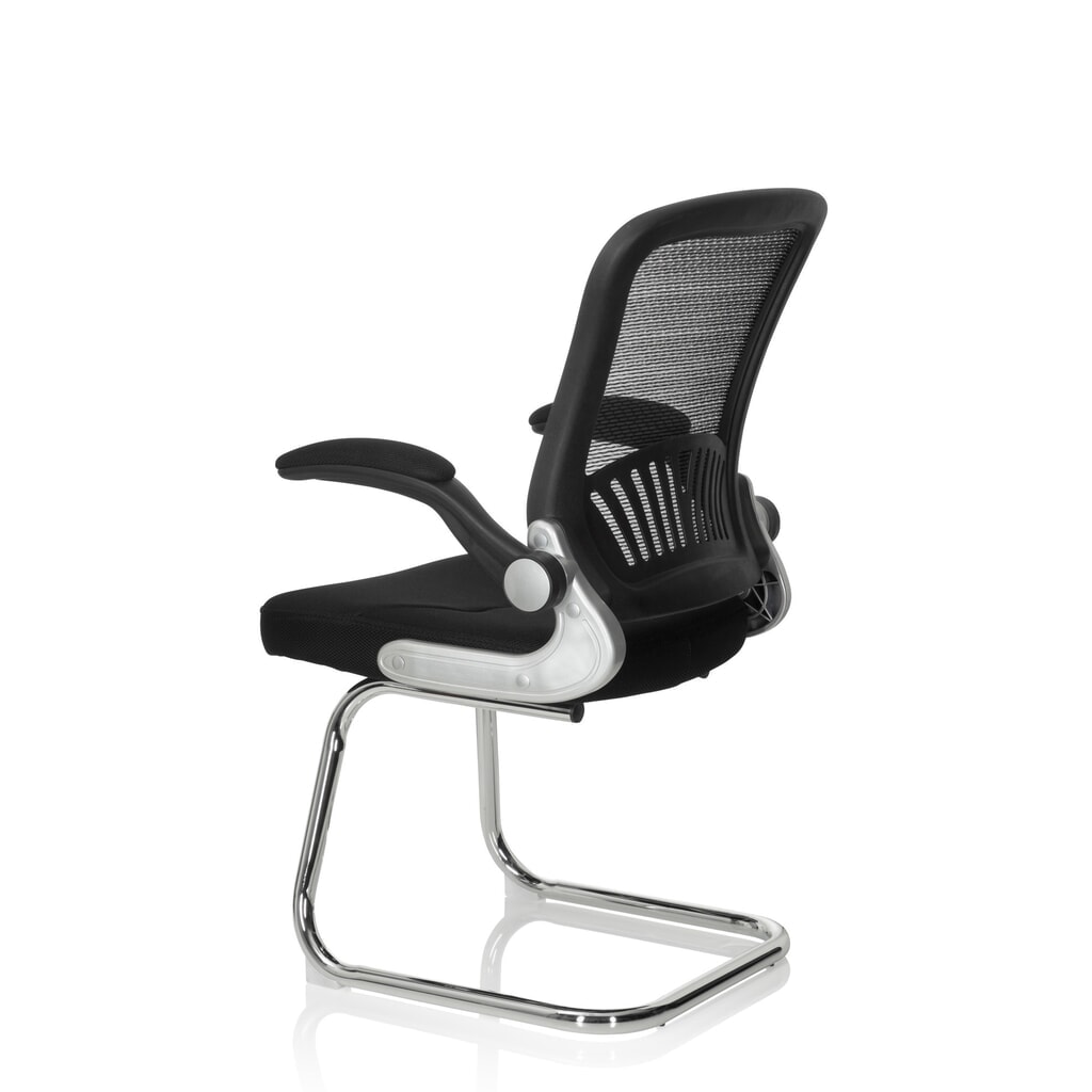 N° de l'image du produit 10 : Chaise-visiteur / chaise de réunion hjh OFFICE FLYER PRO V maille, noir