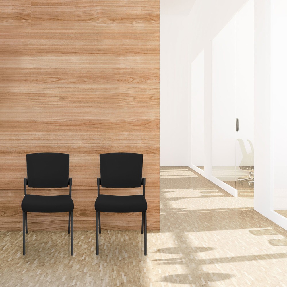 Numéro de l'image du produit 4: Chaise-visiteur / chaise de réunion hjh OFFICE K9 V PRO tissu, noir