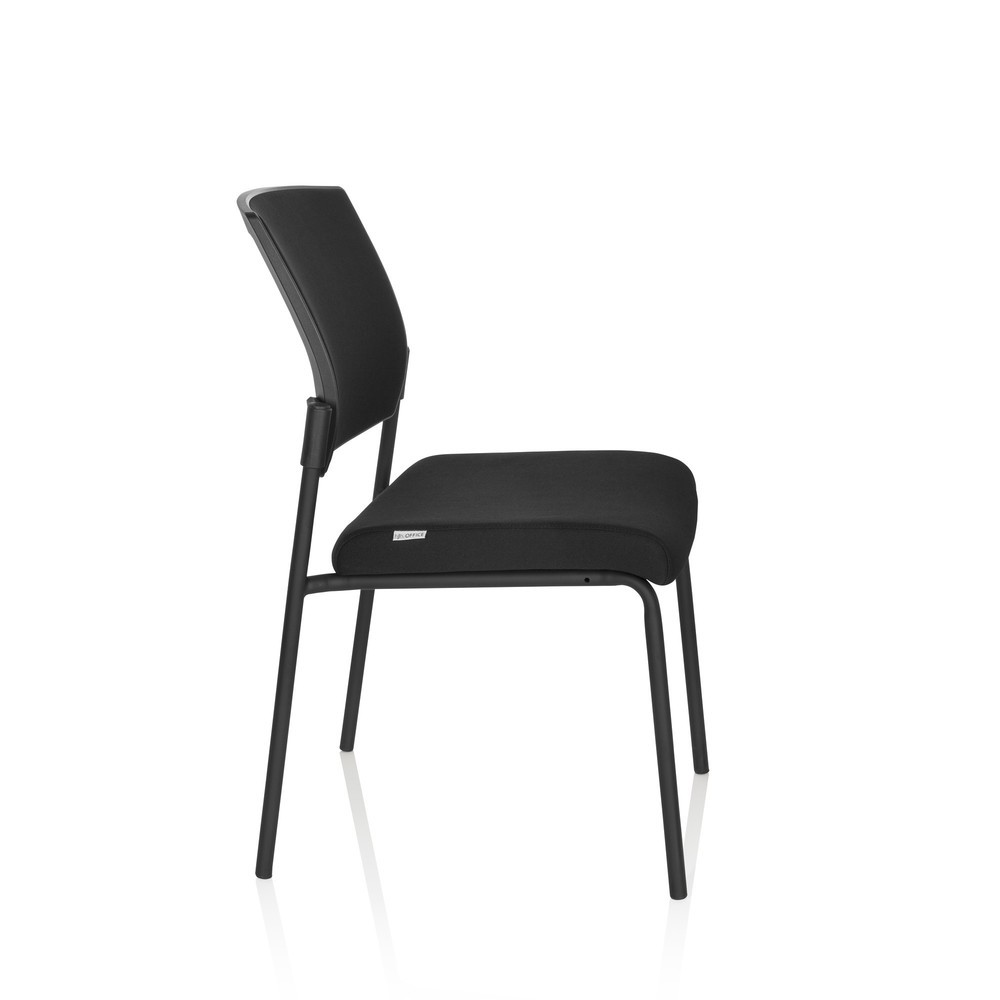 Numéro de l'image du produit 7: Chaise-visiteur / chaise de réunion hjh OFFICE K9 V PRO tissu, noir