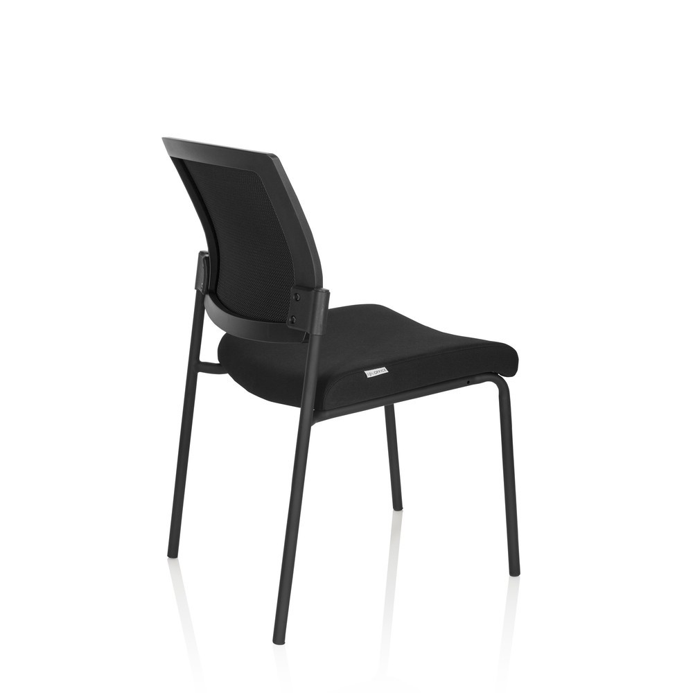 Numéro de l'image du produit 8: Chaise-visiteur / chaise de réunion hjh OFFICE K9 V PRO tissu, noir