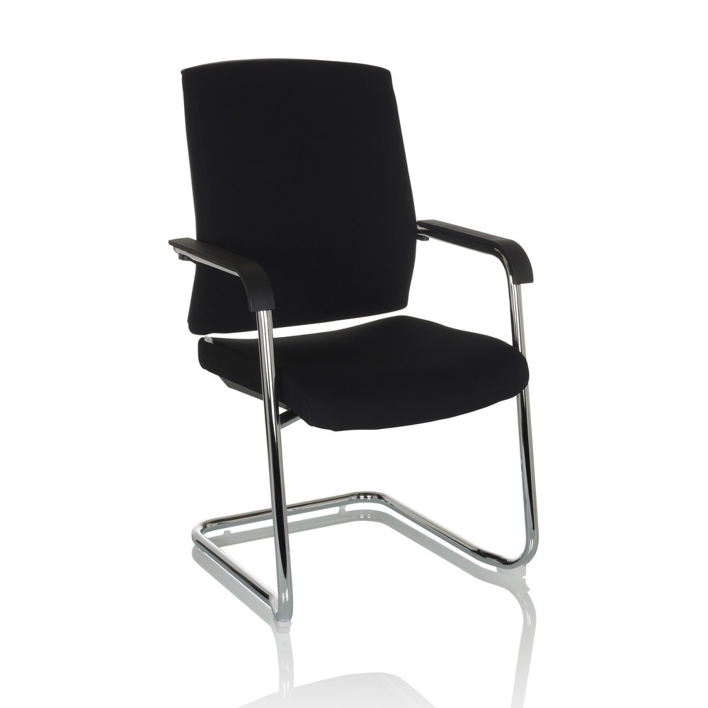 Numéro de l'image du produit 4: Chaise-visiteur / chaise de réunion hjh OFFICE LEVIA VP tissu, noir
