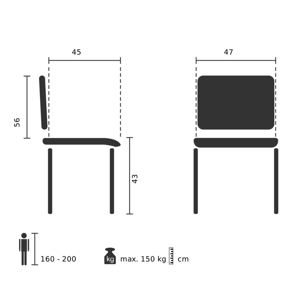 Numéro de l'image du produit 5: Chaise-visiteur / chaise de réunion hjh OFFICE LEVIA VP tissu, noir