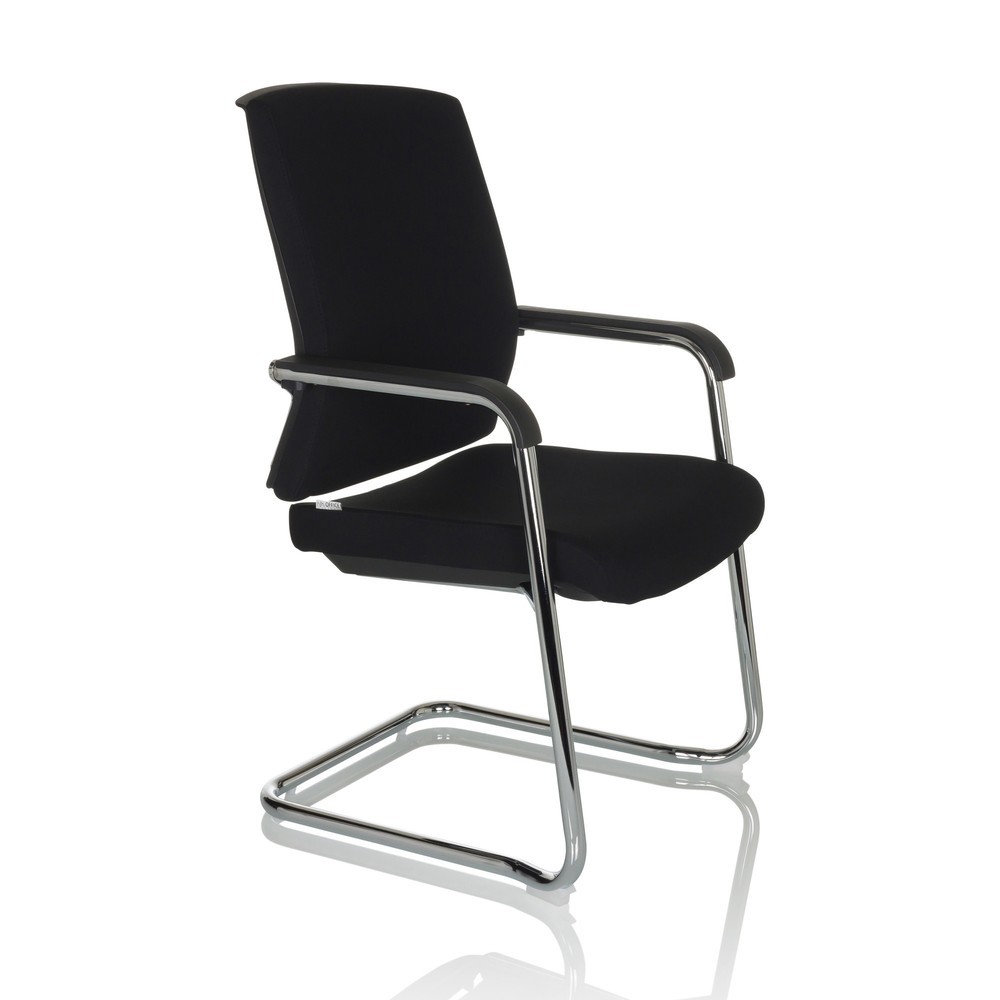 Numéro de l'image du produit 6: Chaise-visiteur / chaise de réunion hjh OFFICE LEVIA VP tissu, noir