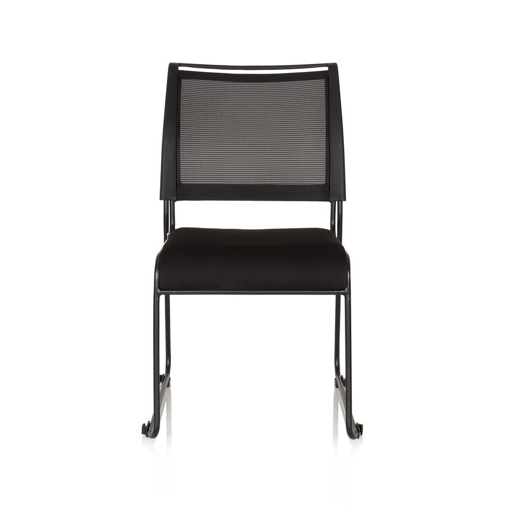 Numéro de l'image du produit 1: Chaise-visiteur / siège de réunion hjh OFFICE PADUA V tissu/maille, noir