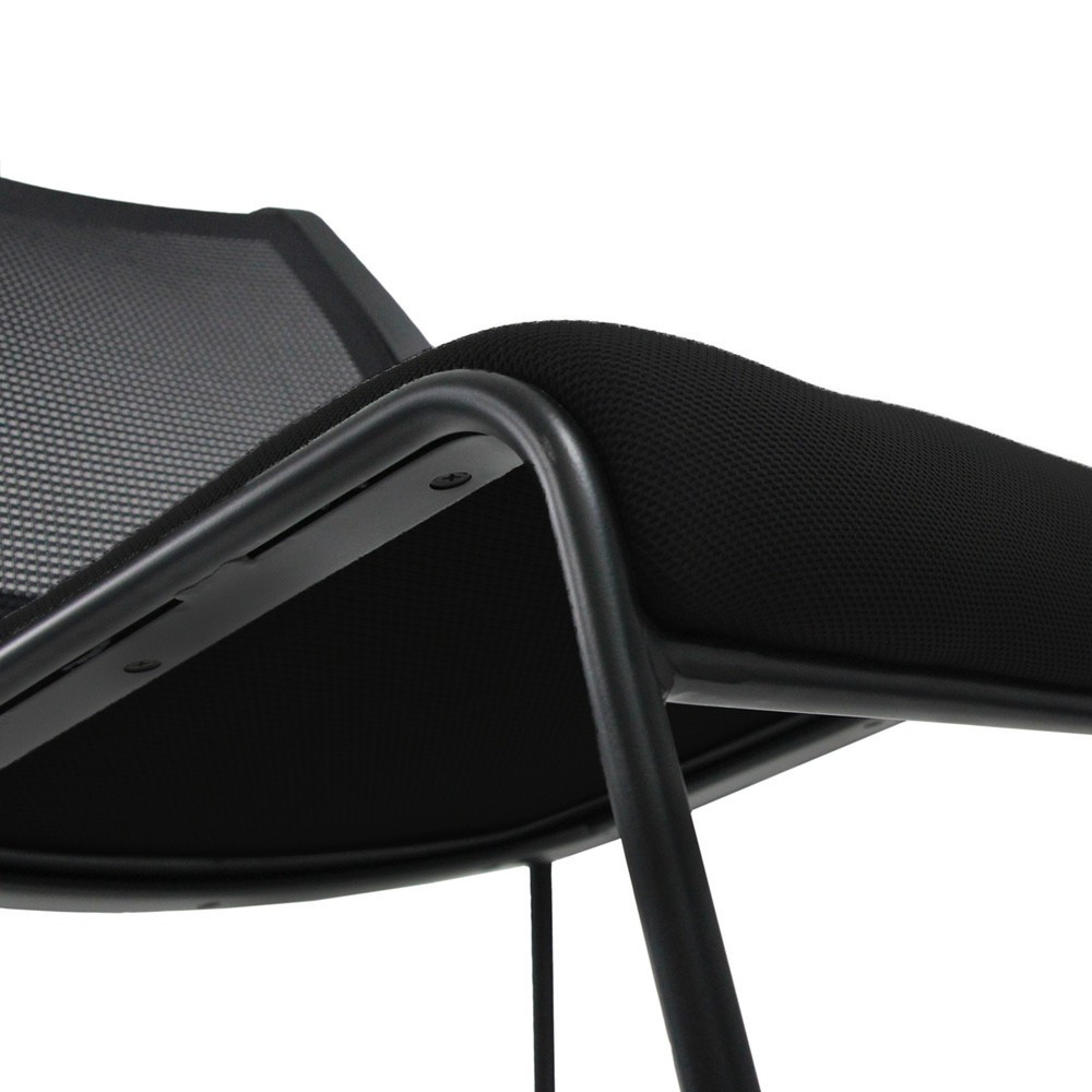 Numéro de l'image du produit 3: Chaise-visiteur / siège de réunion hjh OFFICE PADUA V tissu/maille, noir
