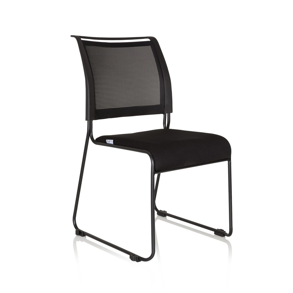 Numéro de l'image du produit 4: Chaise-visiteur / siège de réunion hjh OFFICE PADUA V tissu/maille, noir