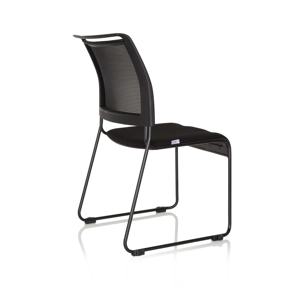 Numéro de l'image du produit 7: Chaise-visiteur / siège de réunion hjh OFFICE PADUA V tissu/maille, noir