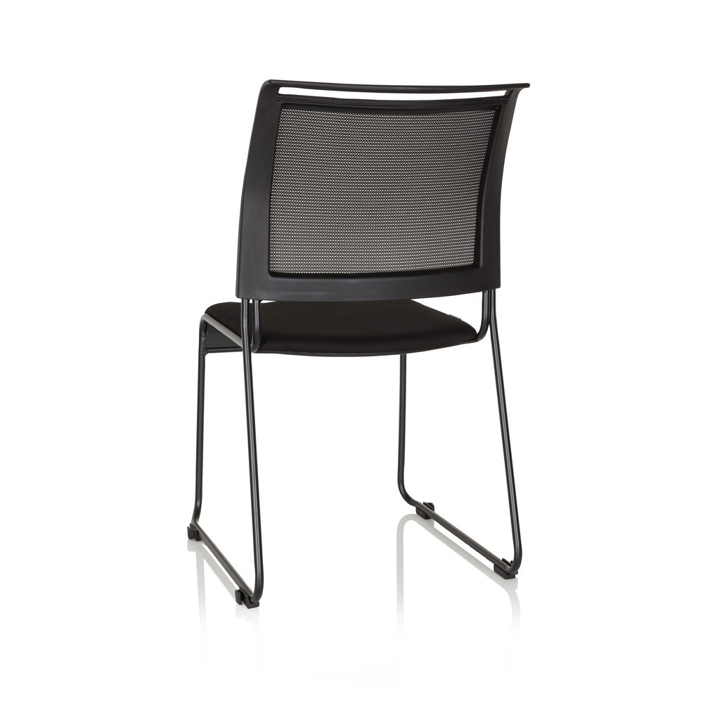 Numéro de l'image du produit 9: Chaise-visiteur / siège de réunion hjh OFFICE PADUA V tissu/maille, noir