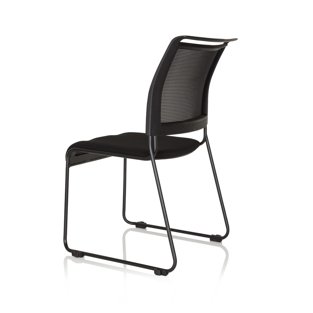 Numéro de l'image du produit 10: Chaise-visiteur / siège de réunion hjh OFFICE PADUA V tissu/maille, noir