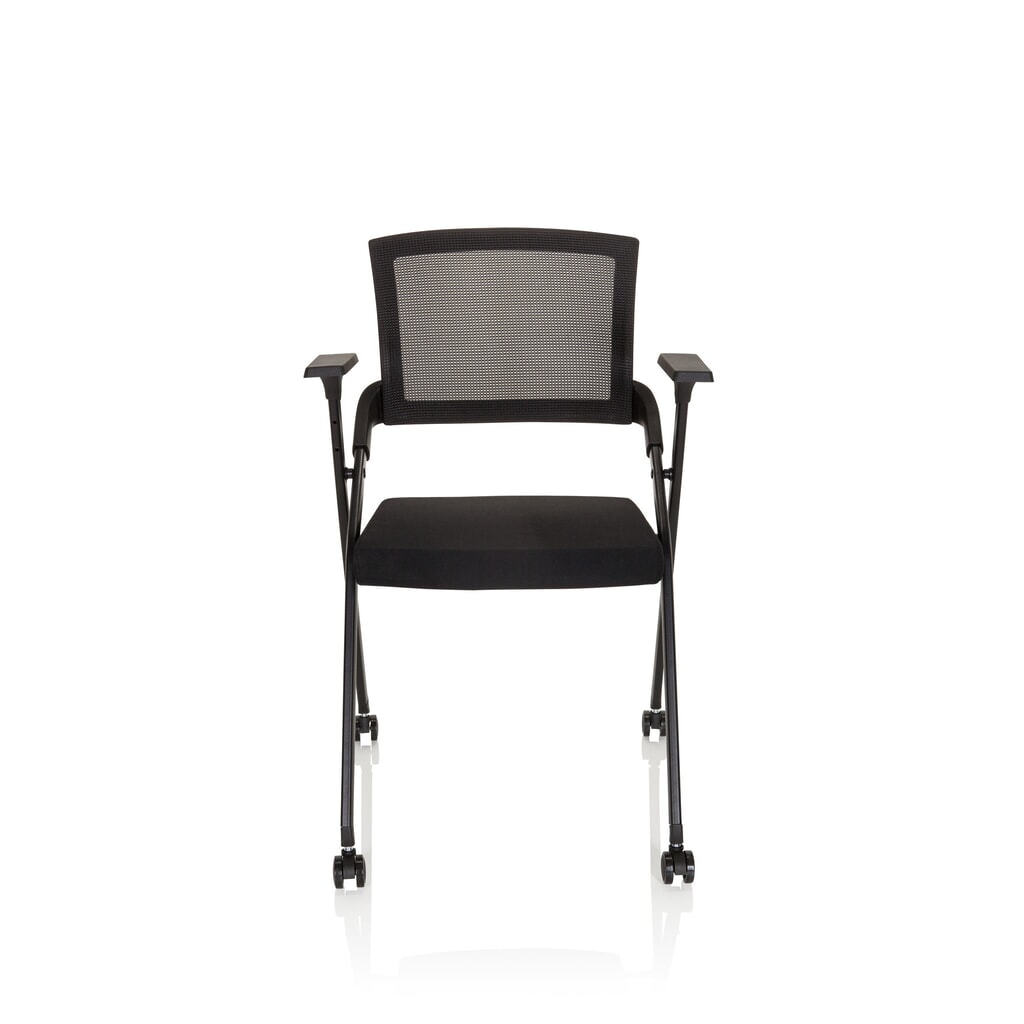 Chaise-visiteur / chaise pliante hjh OFFICE PRIORITY II maille/tissu, noir N° de l'image du produit 1 : Chaise-visiteur / chaise pliante hjh OFFICE PRIORITY II maille/tissu, noir