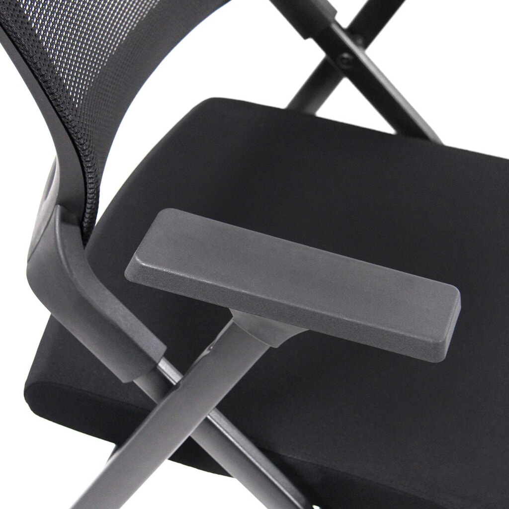 N° de l'image du produit 3 : Chaise-visiteur / chaise pliante hjh OFFICE PRIORITY II maille/tissu, noir