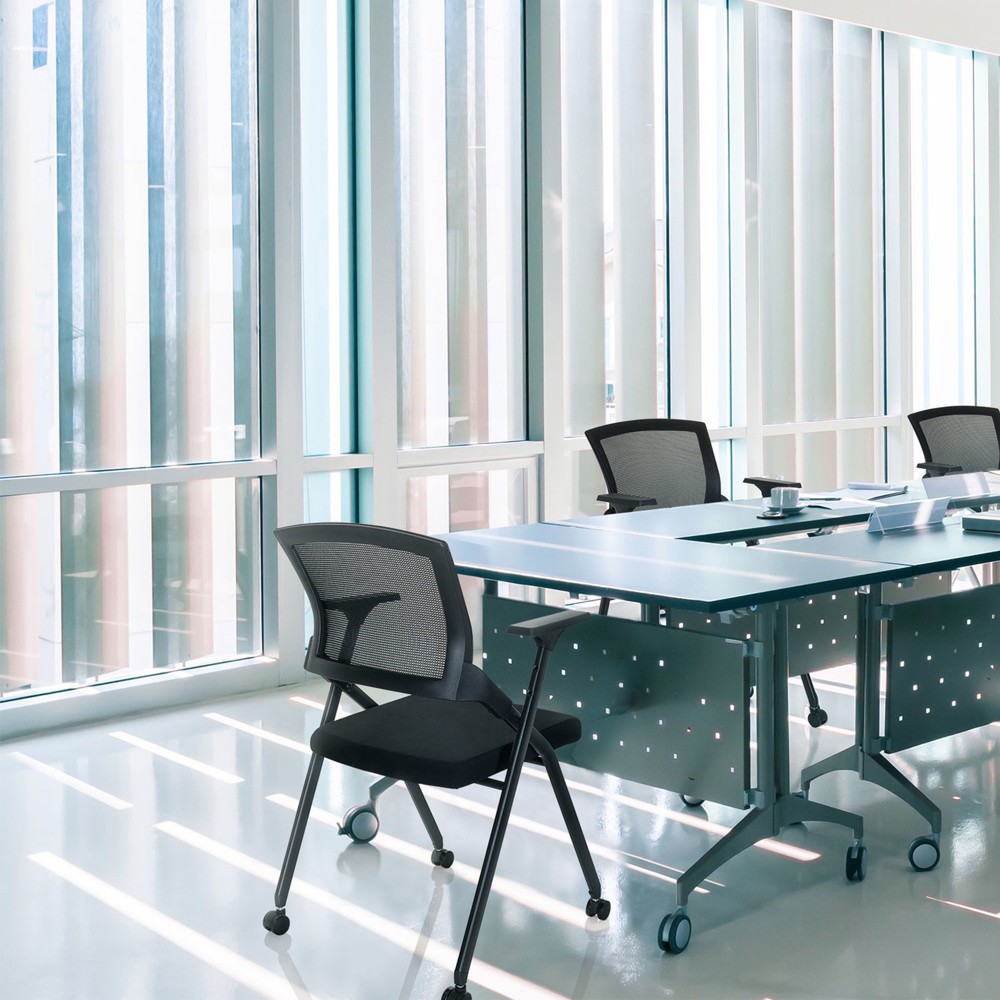 Numéro de l'image du produit 8: Chaise-visiteur / chaise pliante hjh OFFICE PRIORITY II maille/tissu, noir