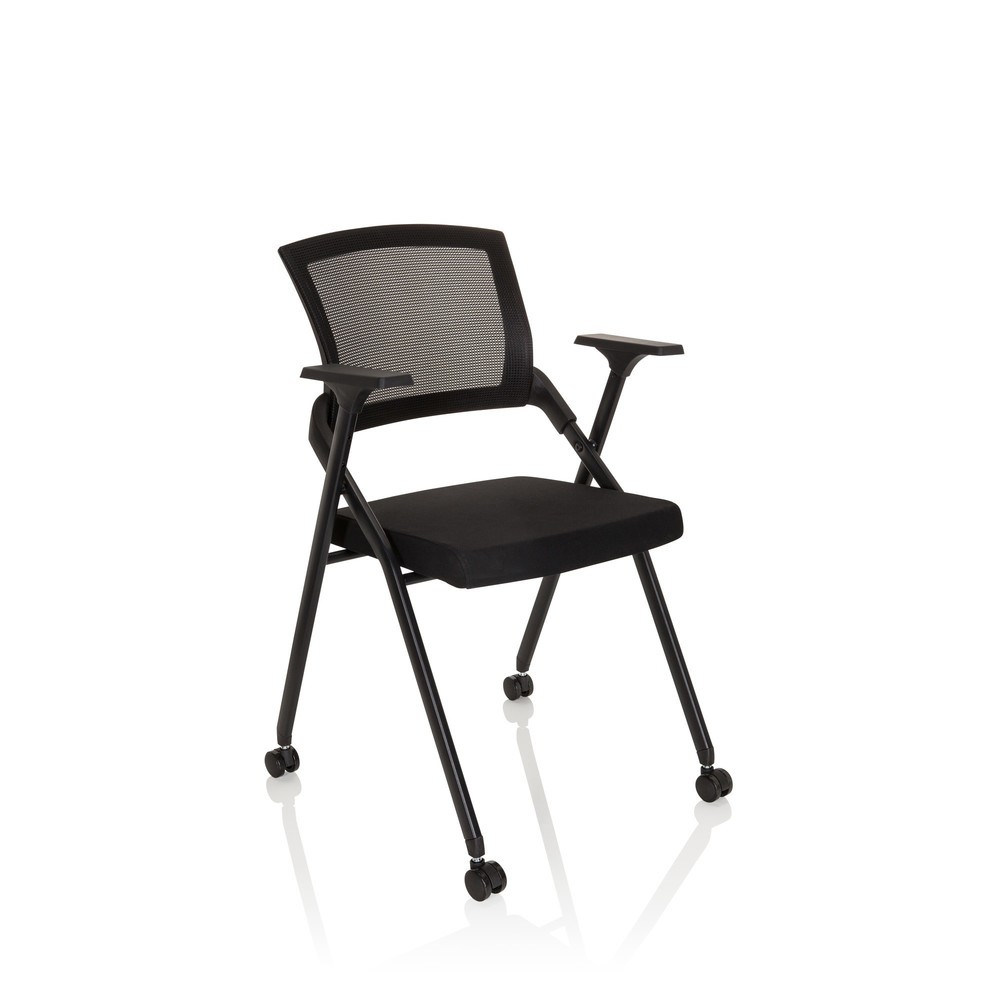 Numéro de l'image du produit 9: Chaise-visiteur / chaise pliante hjh OFFICE PRIORITY II maille/tissu, noir