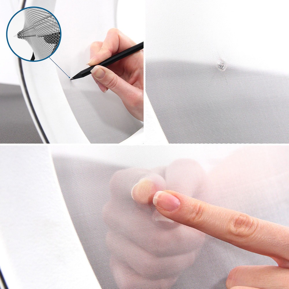 N° de l'image du produit 5 : Siège de bureau / siège pivotant hjh OFFICE ASPEN WHITE PRO maille transparente / assise tissu, gris