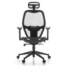 N° de l'image du produit 1 : Siège de bureau / fauteuil de direction hjh OFFICE AIR PORT maille, noir